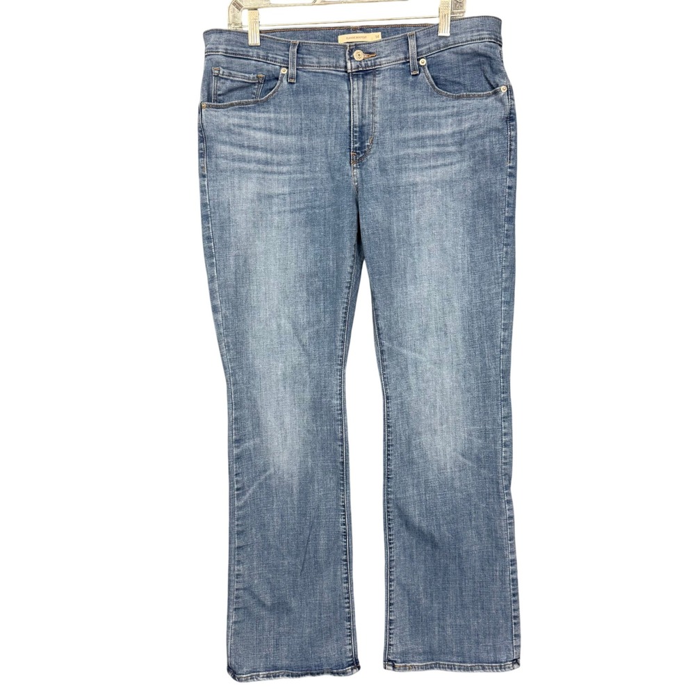 Levis Jeans Womens 14 Blue‎ Classic Bootcut Medium Wash Cotton Stretch Denim